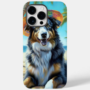 Funda Para iPhone 14 Pro Max De Case-Mate Pastor Australiano en la Playa regalo de verano pa