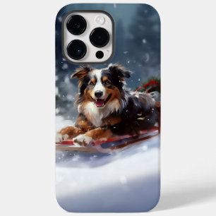 Funda Para iPhone 14 Pro Max De Case-Mate Pastor Australiano Navidad nieve invierno