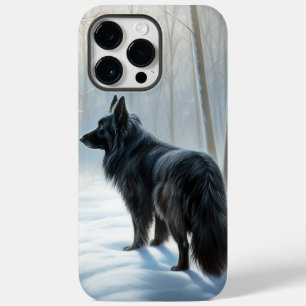 Funda Para iPhone 14 Pro Max De Case-Mate Pastor Belga Deja que nieve Navidad