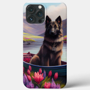 Funda Para iPhone 13 Pro Max Pastor belga en un remo: Una aventura escénica