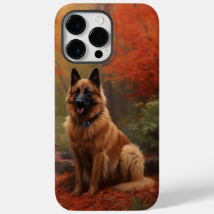 Funda Para iPhone 14 Pro Max De Case-Mate Pastor Belga entre Hojas de Otoño Inspira Caída