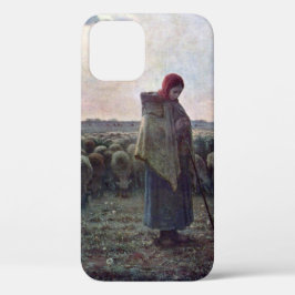 Funda Para iPhone 12 Pastora con su rebaño, Jean-Francois Millet