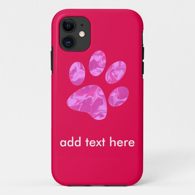 Funda De Case-Mate Para iPhone Pata de camuflaje rosa (Reverso)