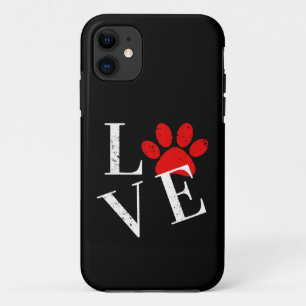 FUNDA PARA iPhone 11 PATAS DE PERRO AMOR MODERNO