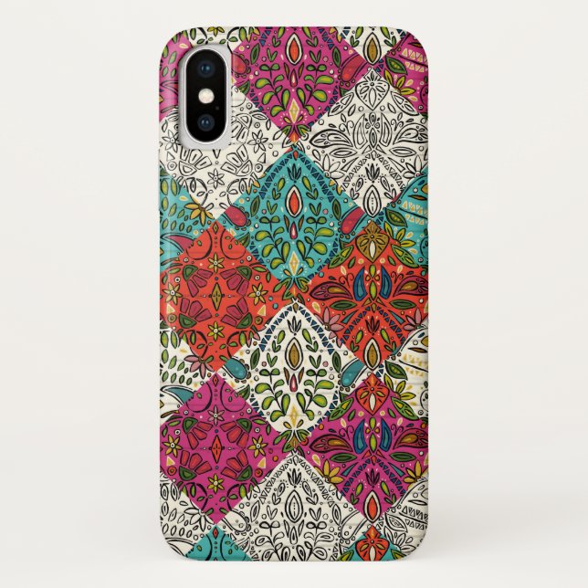 Funda De Case-Mate Para iPhone patchwork de aziza (Reverso)