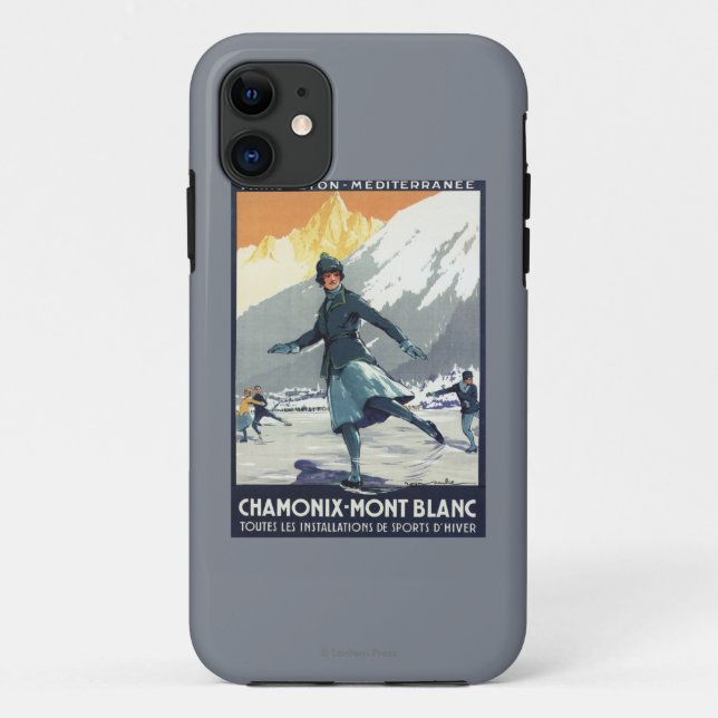 Funda De Case-Mate Para iPhone Patinaje de hielo - poster olímpico del promo de (Reverso)