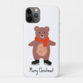 Funda Para iPhone 11 Pro Patinaje de oso divertido