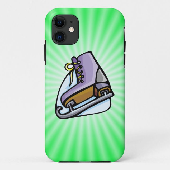 Funda De Case-Mate Para iPhone Patinaje Neon Green Ice Skate. (Reverso)