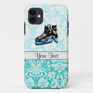 Funda Para iPhone 11 Patines de hockey; Damask