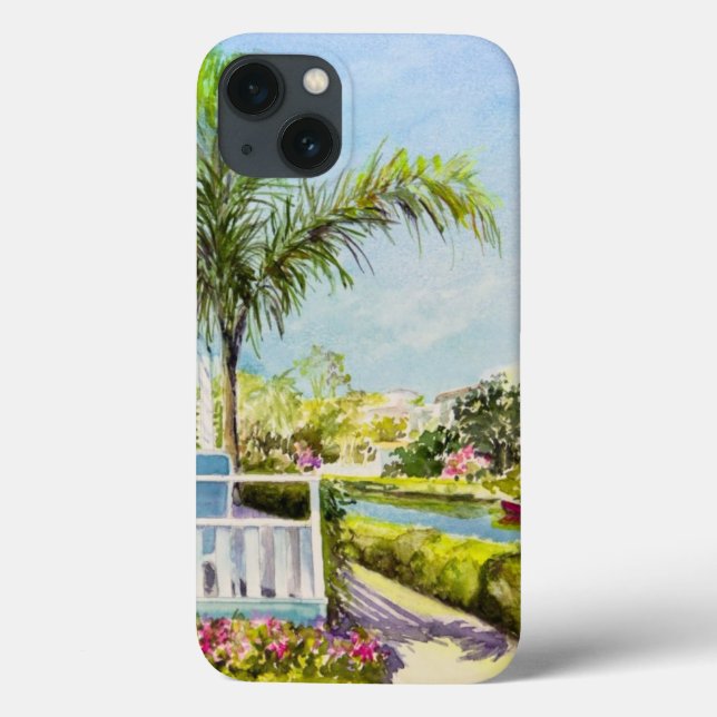 Funda De Case-Mate Para iPhone Patio del canal (Reverso)