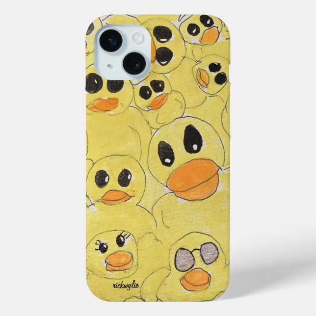 Funda De Case-Mate Para iPhone Patitos de goma (Reverso )