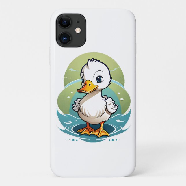 Funda De Case-Mate Para iPhone pato blanco (Reverso)