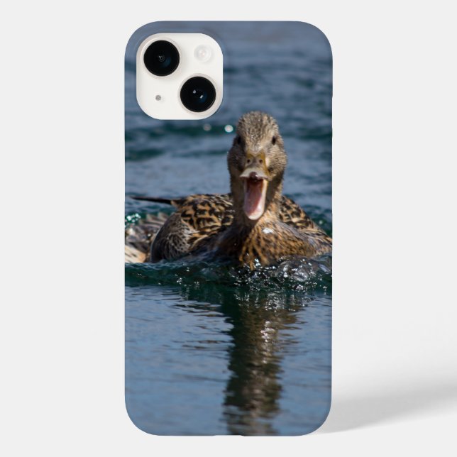 Funda De Case-Mate Para iPhone Pato con el pico abierto (Reverso )