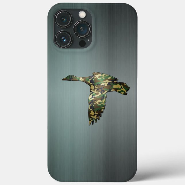 Funda De Case-Mate Para iPhone Pato de camo mallard Metalizado de pistola cepilla (Reverso )