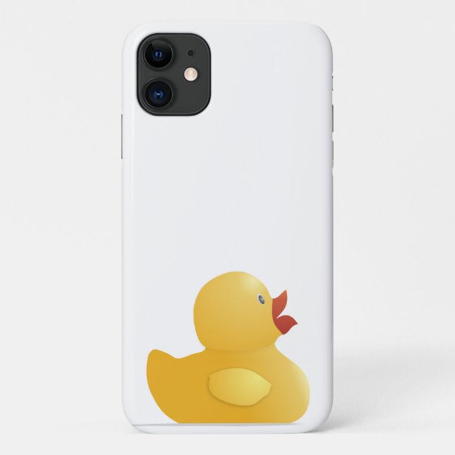 Funda De Case-Mate Para iPhone Pato de goma amarillo (Reverso)