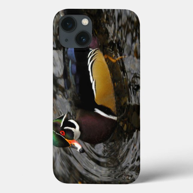 Funda De Case-Mate Para iPhone Pato De Madera Masculina En Crystal Springs Rhodod (Reverso)