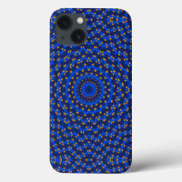 Pato en caleidoscopio azul