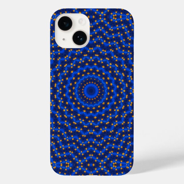 Funda De Case-Mate Para iPhone Pato en caleidoscopio azul (Reverso )