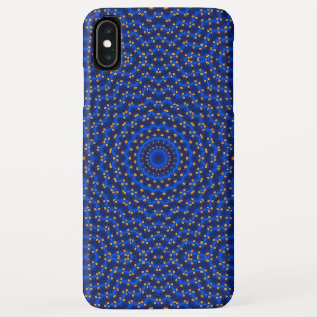 Funda De Case-Mate Para iPhone Pato en caleidoscopio azul... (Reverso)