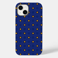Pato sobre azul con caleidoscopio amarillo