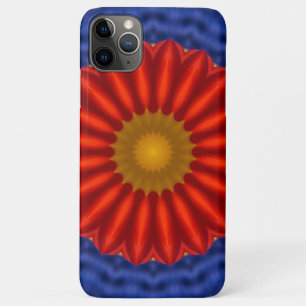 Funda Para iPhone 11 Pro Max Pato sobre azul con caleidoscopio rojo