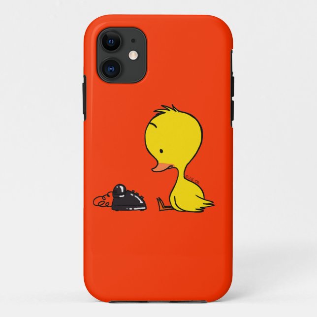 Funda De Case-Mate Para iPhone Pato y teléfono (Reverso)