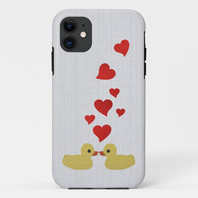 Funda De Case-Mate Para iPhone Patos en amor (Reverso)