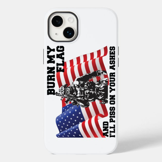 Funda De Case-Mate Para iPhone Patriota americano (Reverso )