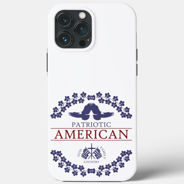 Funda De Case-Mate Para iPhone PATRIOTA americano (Reverso )