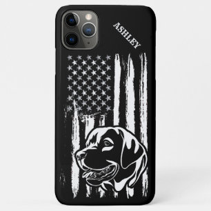 Funda Para iPhone 11 Pro Max Patriota estadounidense Labrador recuperó perro de
