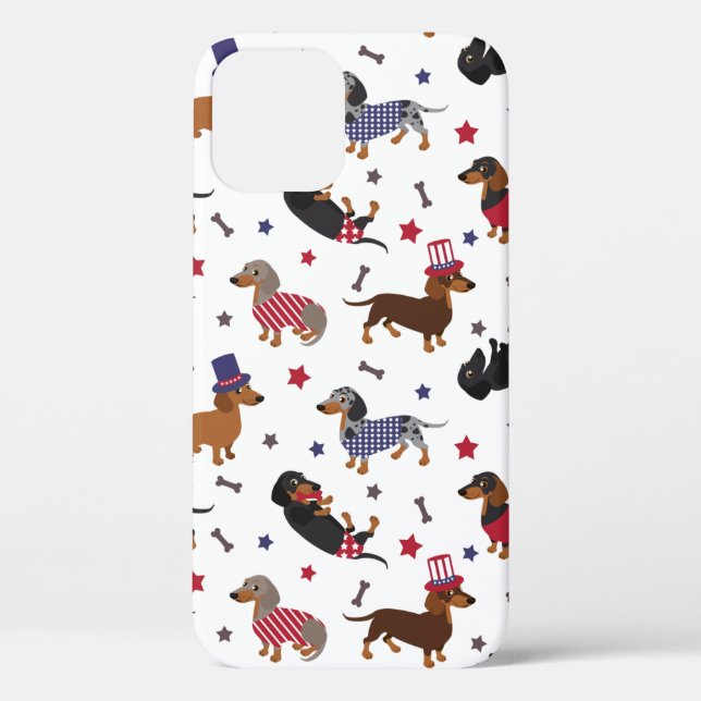 Funda De Case-Mate Para iPhone Patriotic Dachshund (Reverso )