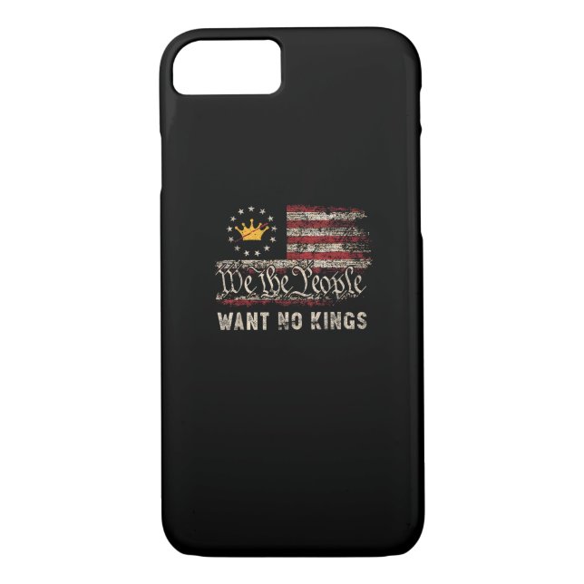 Funda De Case-Mate Para iPhone Patriotic Politics Protest No Kings In America (Reverso)