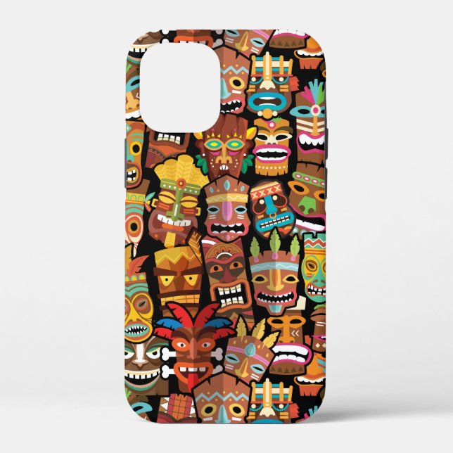 Funda De Case-Mate Para iPhone Patrón 4 de TIKI (Reverso )