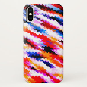 Funda Para iPhone X Patrón abstracto de color loco de colores brillant
