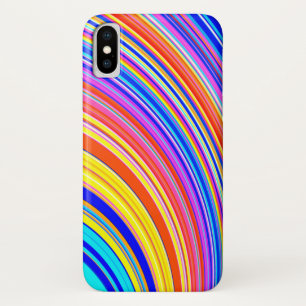 Funda Para iPhone X Patrón abstracto de color loco y brillante