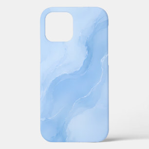 Funda Para iPhone 12 Pro Patrón abstracto de mármol azul suave