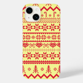 Funda Para iPhone 14 De Case-Mate Patrón abstracto de Navidades feos