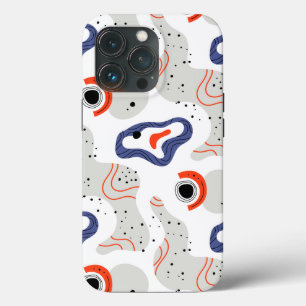 Funda Para iPhone 13 Pro Patrón abstracto de zancos y curvas elegantes