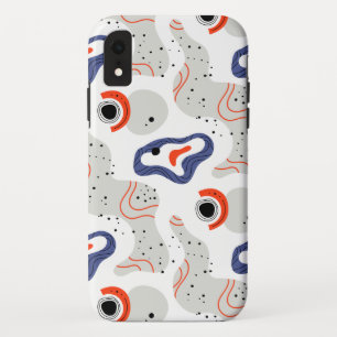 Funda Para iPhone XR Patrón abstracto de zancos y curvas elegantes