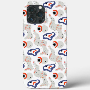 Funda Para iPhone 13 Pro Max Patrón abstracto de zancos y curvas elegantes