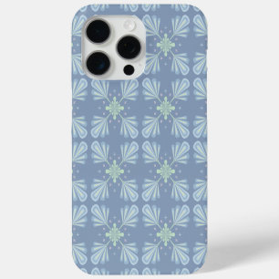 Funda Para iPhone 15 Pro Max Patrón abstracto floral azul