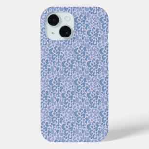 Funda Para iPhone 15 Patrón abstracto manchado gris y azul