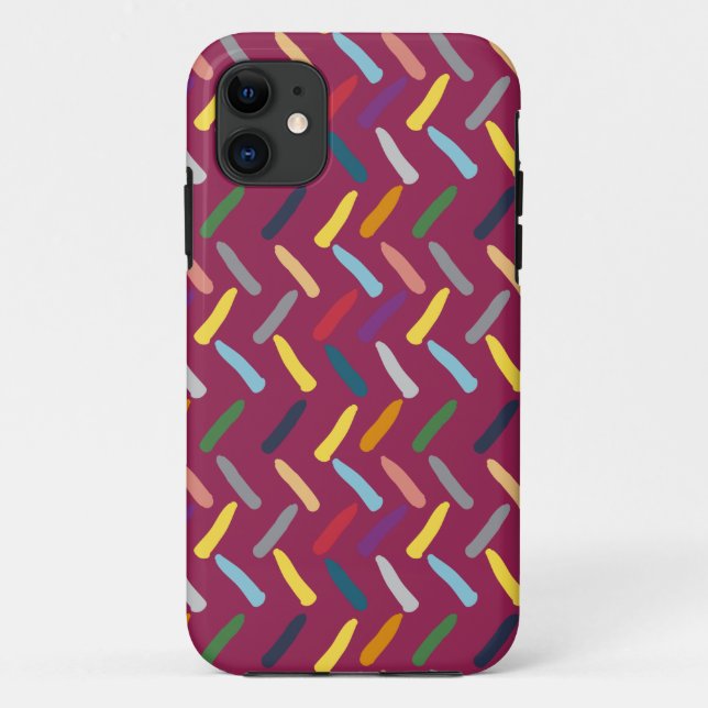 Funda De Case-Mate Para iPhone Patrón abstracto moderno (Reverso)