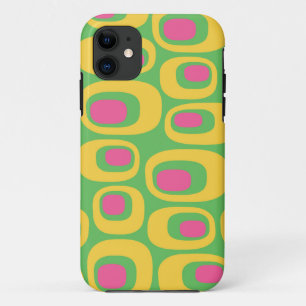Funda Para iPhone 11 Patrón abstracto moderno de mediados de siglo