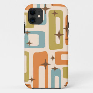 Funda Para iPhone 11 Patrón abstracto moderno del siglo medio retro