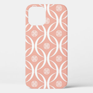 Funda Para iPhone 12 Patrón abstracto sin fisuras Color rosa de la flor