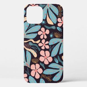 Funda Para iPhone 12 Patrón abstracto sin soldadura, motivo floral, esp
