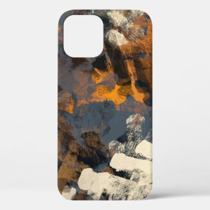 Funda Para iPhone 12 Patrón abstracto surrealista hecho a mano. Arte mo