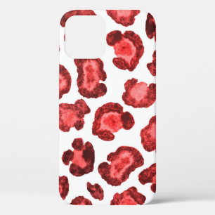 Funda Para iPhone 12 Patrón acuarela ilustracion piel de leopardo. Fals