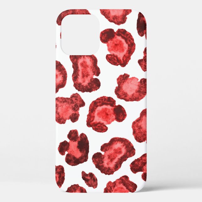 Funda De Case-Mate Para iPhone Patrón acuarela ilustracion piel de leopardo. Fals (Reverso )